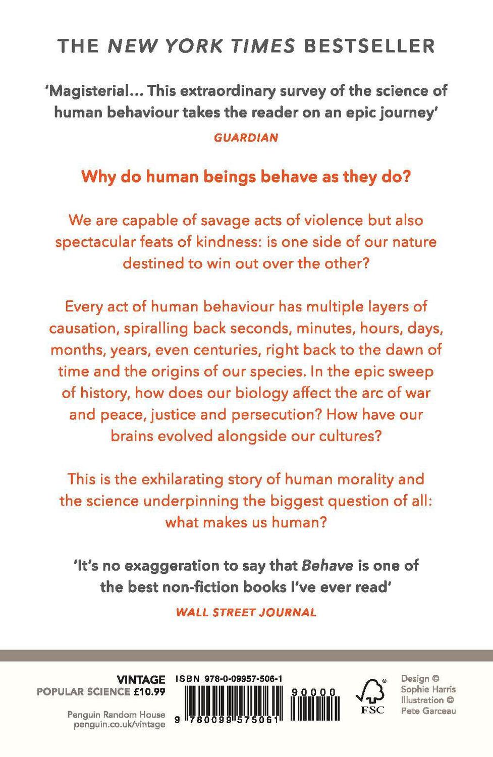 Rückseite: 9780099575061 | Behave | The Biology of Humans at Our Best and Worst | Sapolsky | Buch
