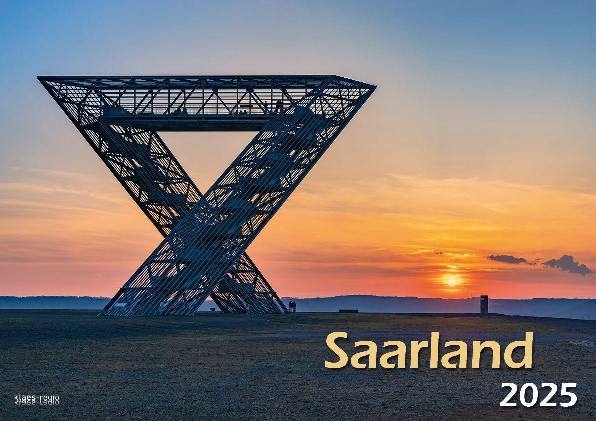 Cover: 9783965352155 | Saarland 2025 Bildkalender A3 quer Spiralbindung | Holger Klaes | 2025