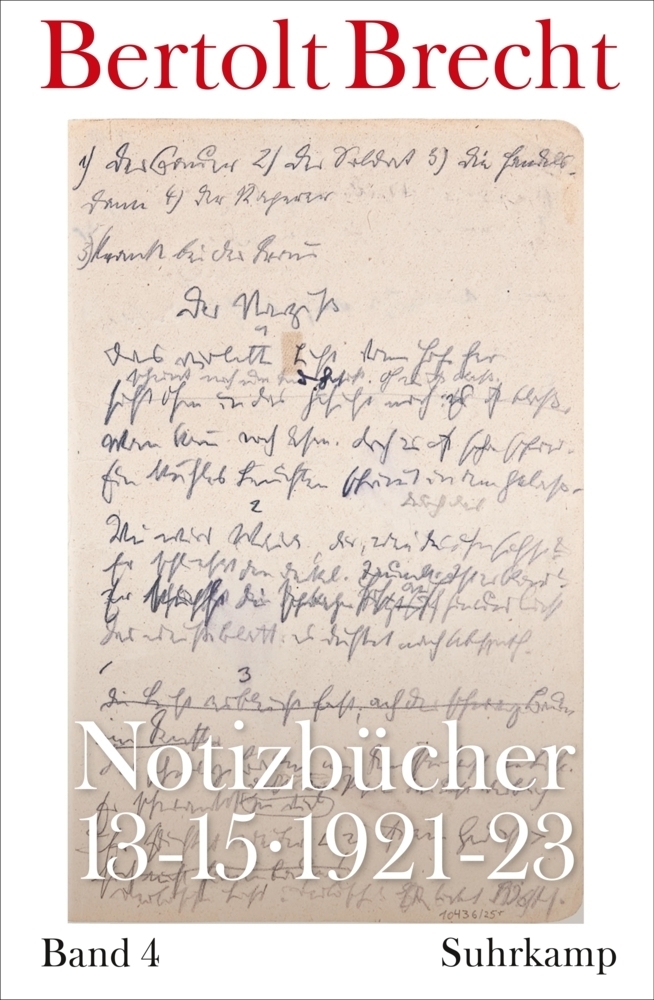 Cover: 9783518428849 | Notizbücher 13-15 | 1921-1923 | Bertolt Brecht | Taschenbuch | 2019