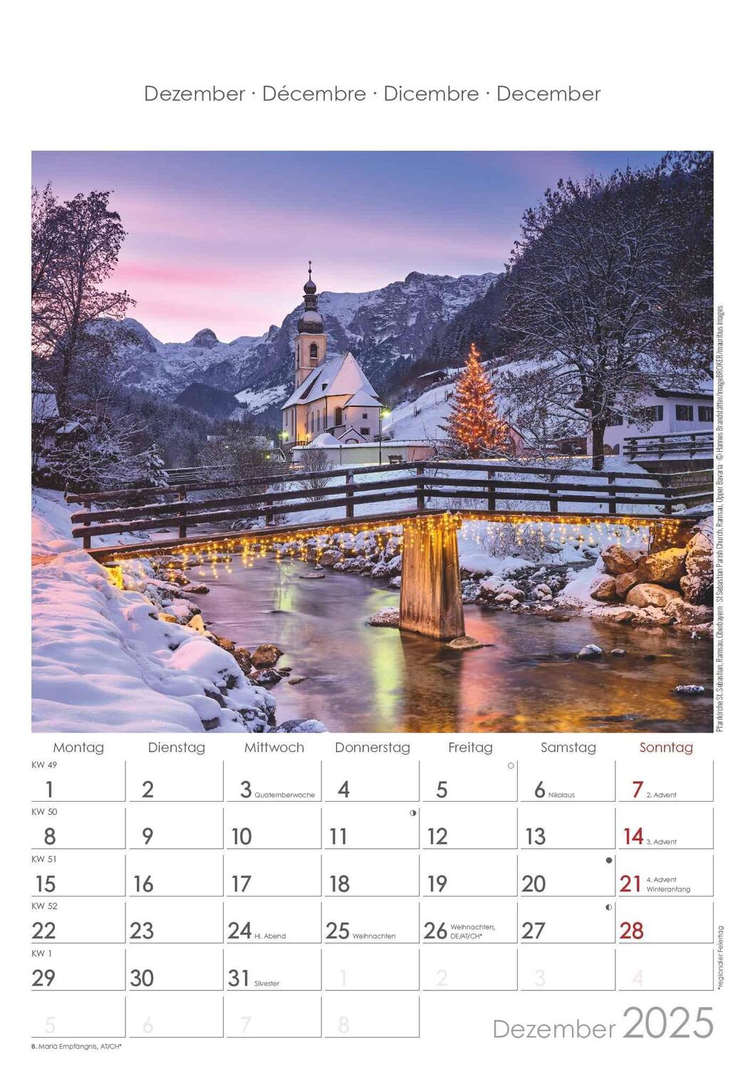 Bild: 4251732341190 | Bayern 2025 - Bild-Kalender 23,7x34 cm - Regional-Kalender -...