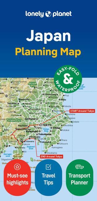 Cover: 9781787015876 | Lonely Planet Japan Planning Map | Lonely Planet | (Land-)Karte | Map