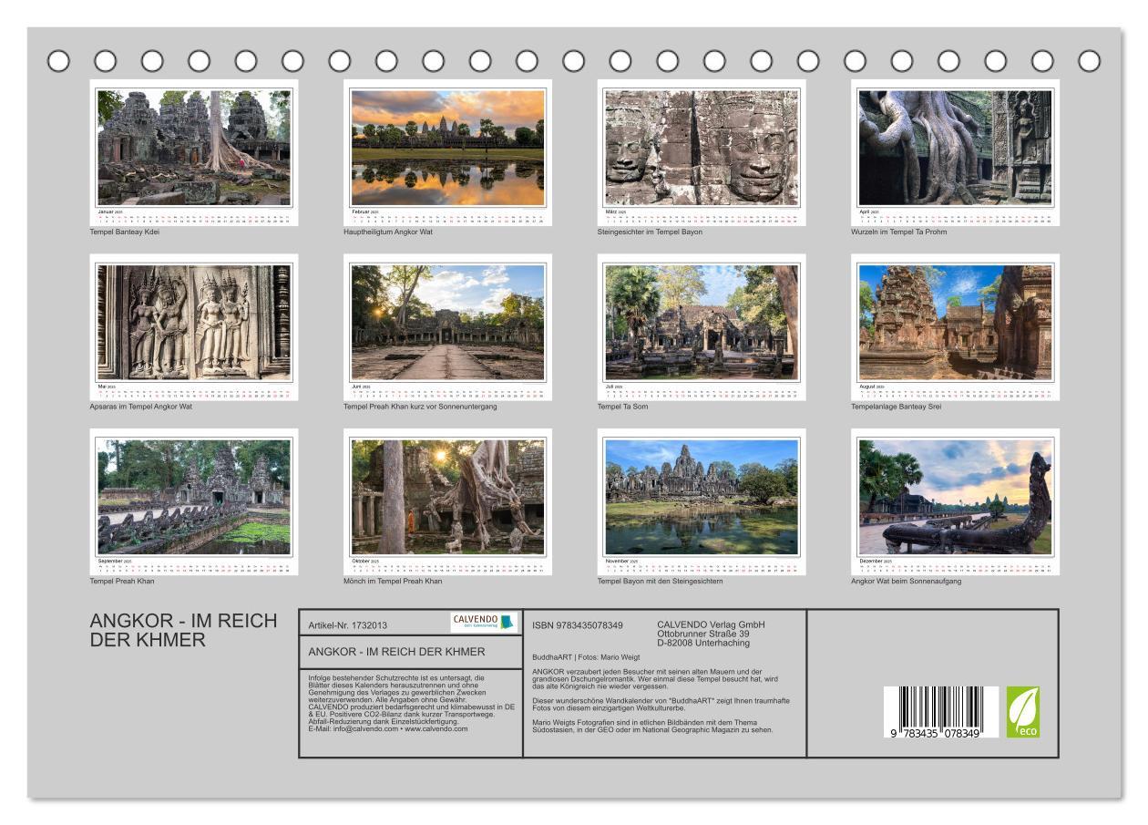 Bild: 9783435078349 | ANGKOR - IM REICH DER KHMER (Tischkalender 2025 DIN A5 quer),...