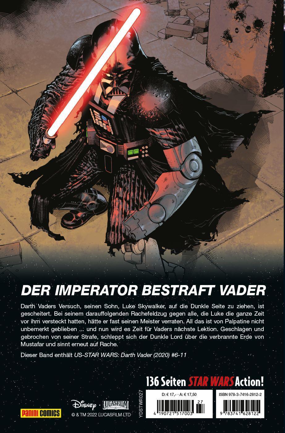 Rückseite: 9783741628122 | Star Wars Comics: Darth Vader - Im Feuer | Greg Pak (u. a.) | Buch