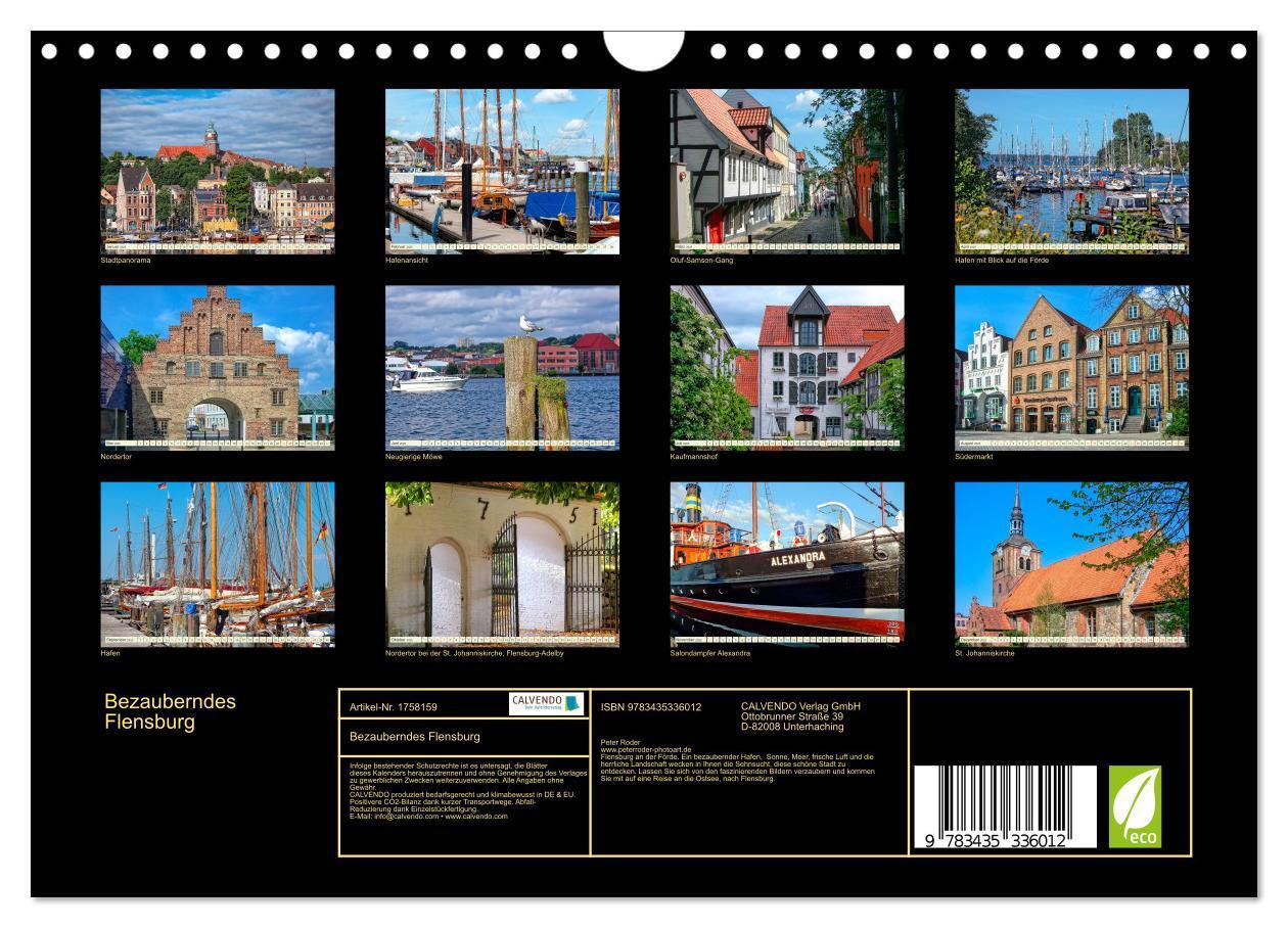 Bild: 9783435336012 | Bezauberndes Flensburg (Wandkalender 2025 DIN A4 quer), CALVENDO...