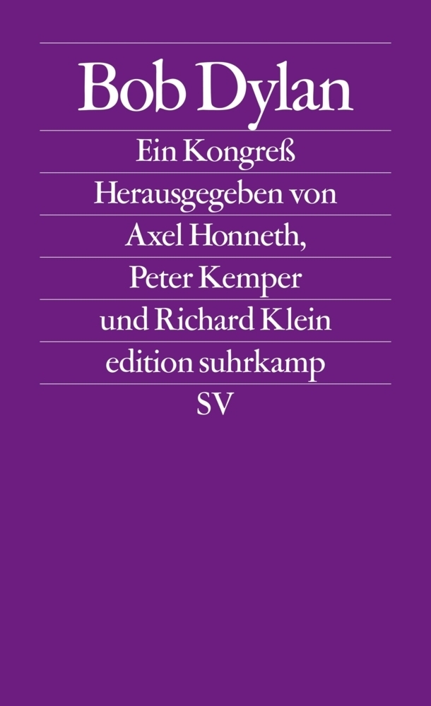 Cover: 9783518125076 | Bob Dylan | Axel Honneth (u. a.) | Taschenbuch | 2007 | Suhrkamp
