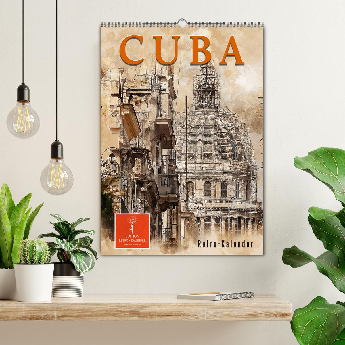 Bild: 9783435908646 | Cuba Retro Kalender (Wandkalender 2025 DIN A2 hoch), CALVENDO...