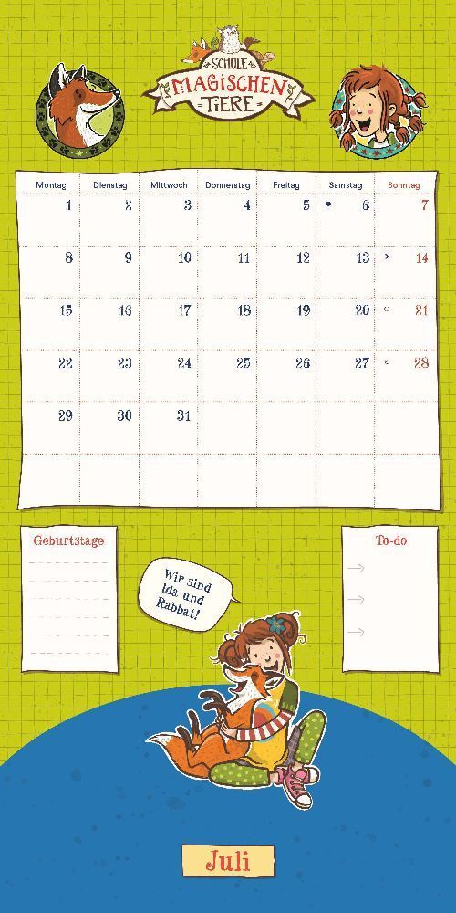 Bild: 4250809651903 | Schule der magischen Tiere 2024 - Broschürenkalender für Kinder -...