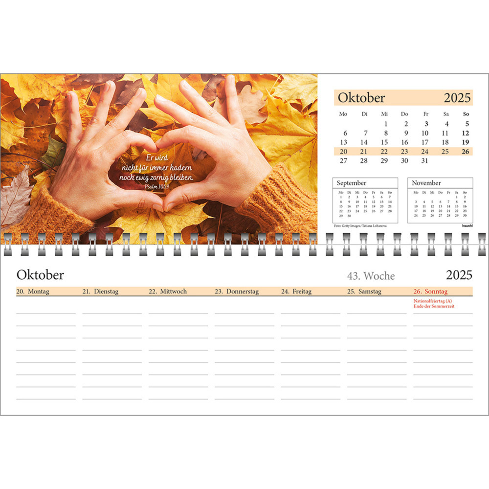 Bild: 9783754825457 | In deine Hand leg ich den Tag 2025 | Wochen-Tischkalender | Kalender