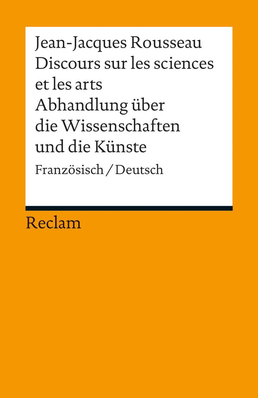 Cover: 9783150186794 | Discours sur les sciences et les arts/Abhandlung über die...