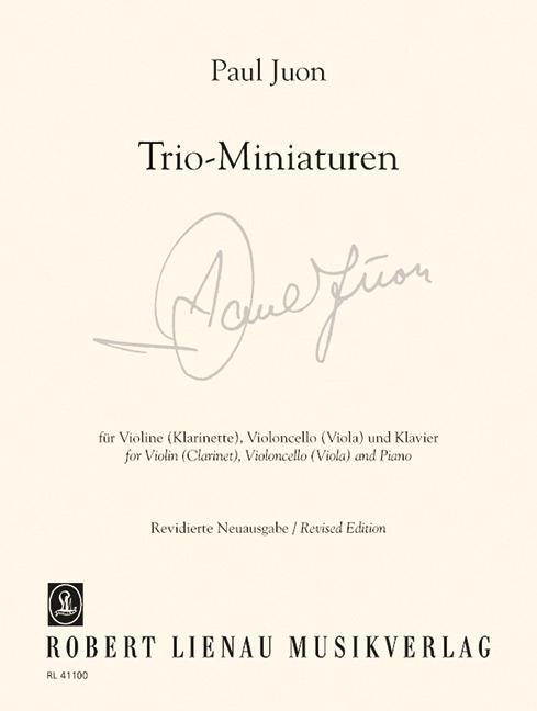 Cover: 9790011411001 | Trio Miniaturen für Violine (Klarinette), Violoncello (Viola) und...