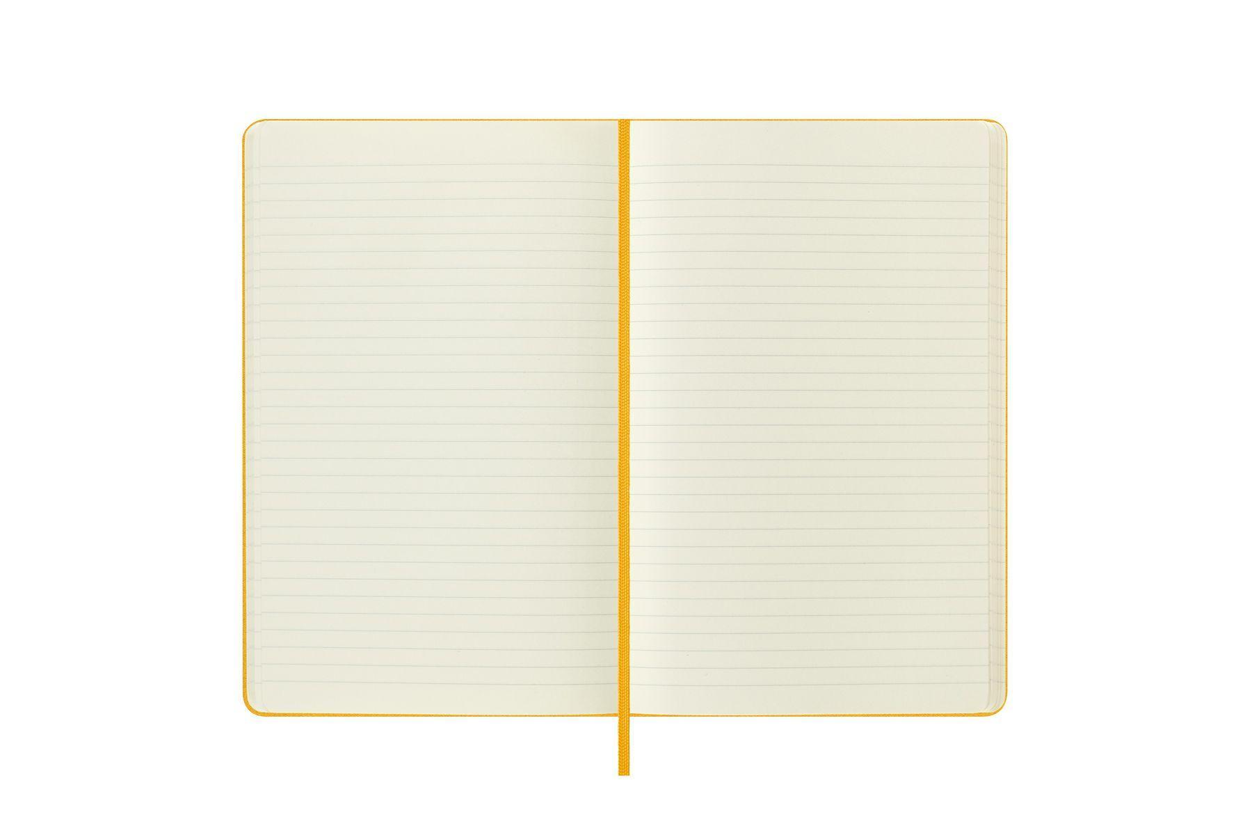 Bild: 8056598853070 | Moleskine Classic Notebook, Large, Ruled, Orange Yellow, Silk Hard...