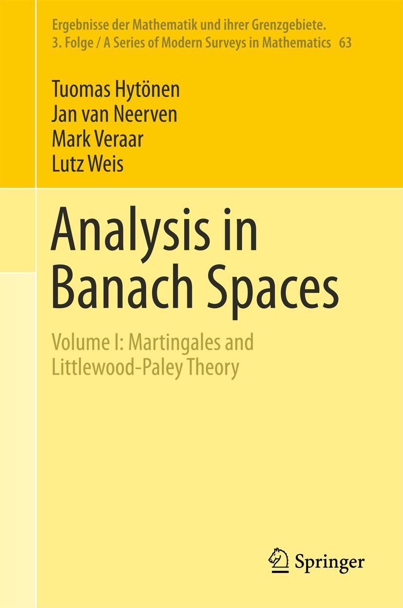 Cover: 9783319485195 | Analysis in Banach Spaces | Tuomas Hytönen (u. a.) | Buch | xvii