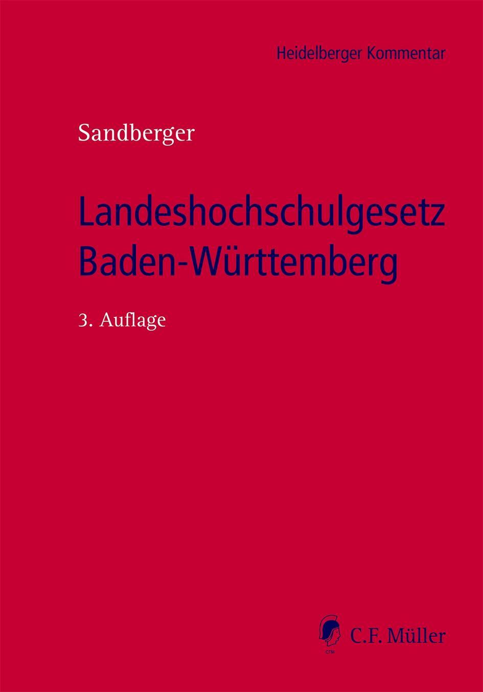 Cover: 9783811487017 | Landeshochschulgesetz Baden-Württemberg | Georg Sandberger | Buch