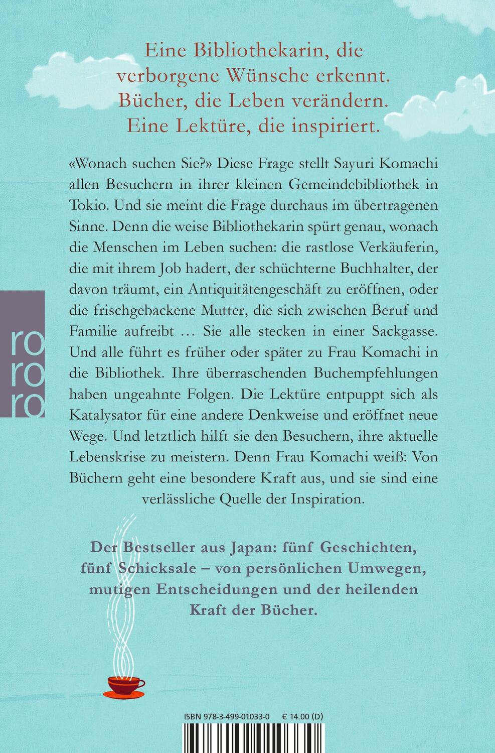 Rückseite: 9783499010330 | Frau Komachi empfiehlt ein Buch | Der weltweite Bestseller aus Japan