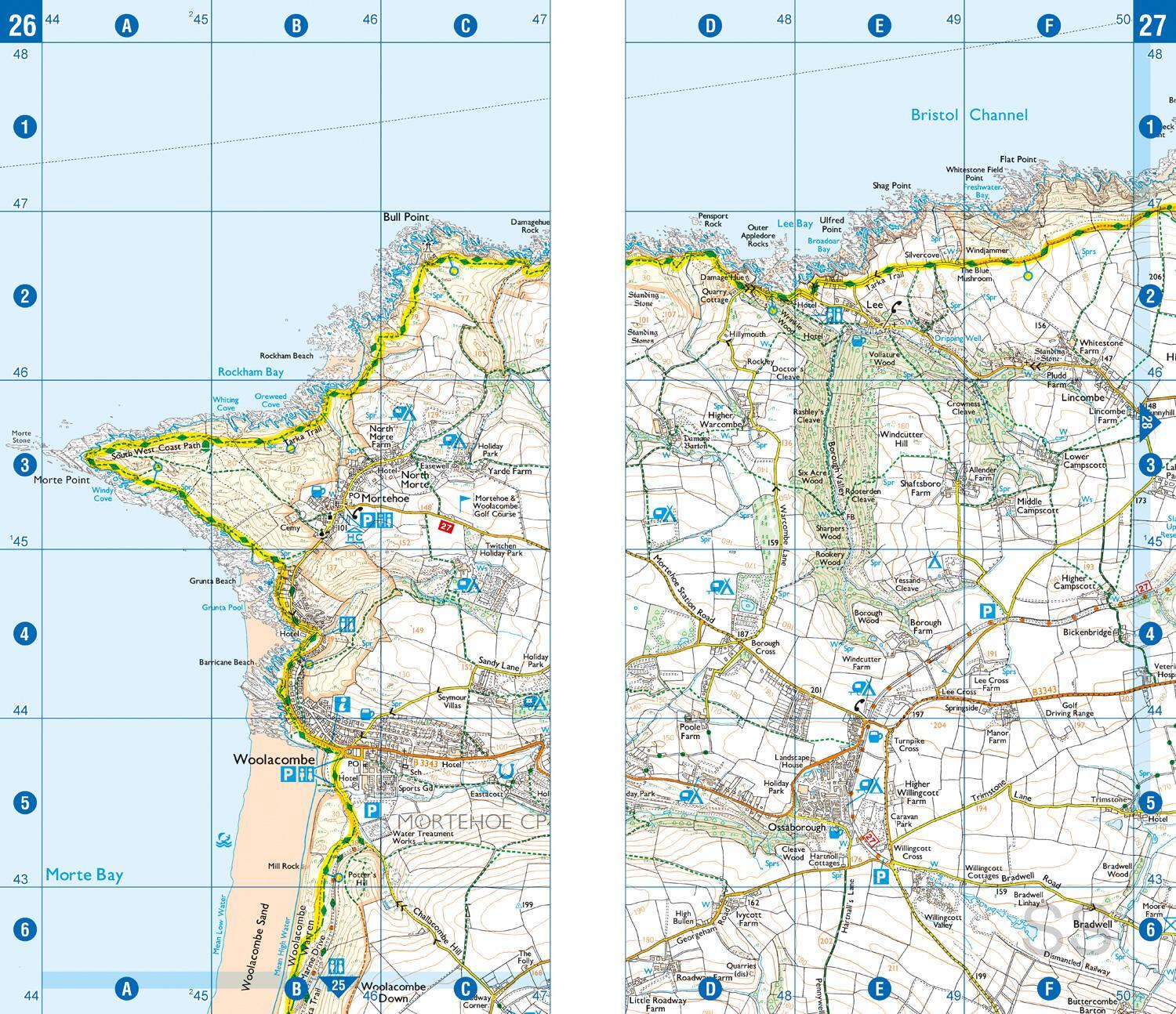 Bild: 9781782571612 | SW Coast Path North Devon &amp; Somerset Adventure Atlas | Taschenbuch