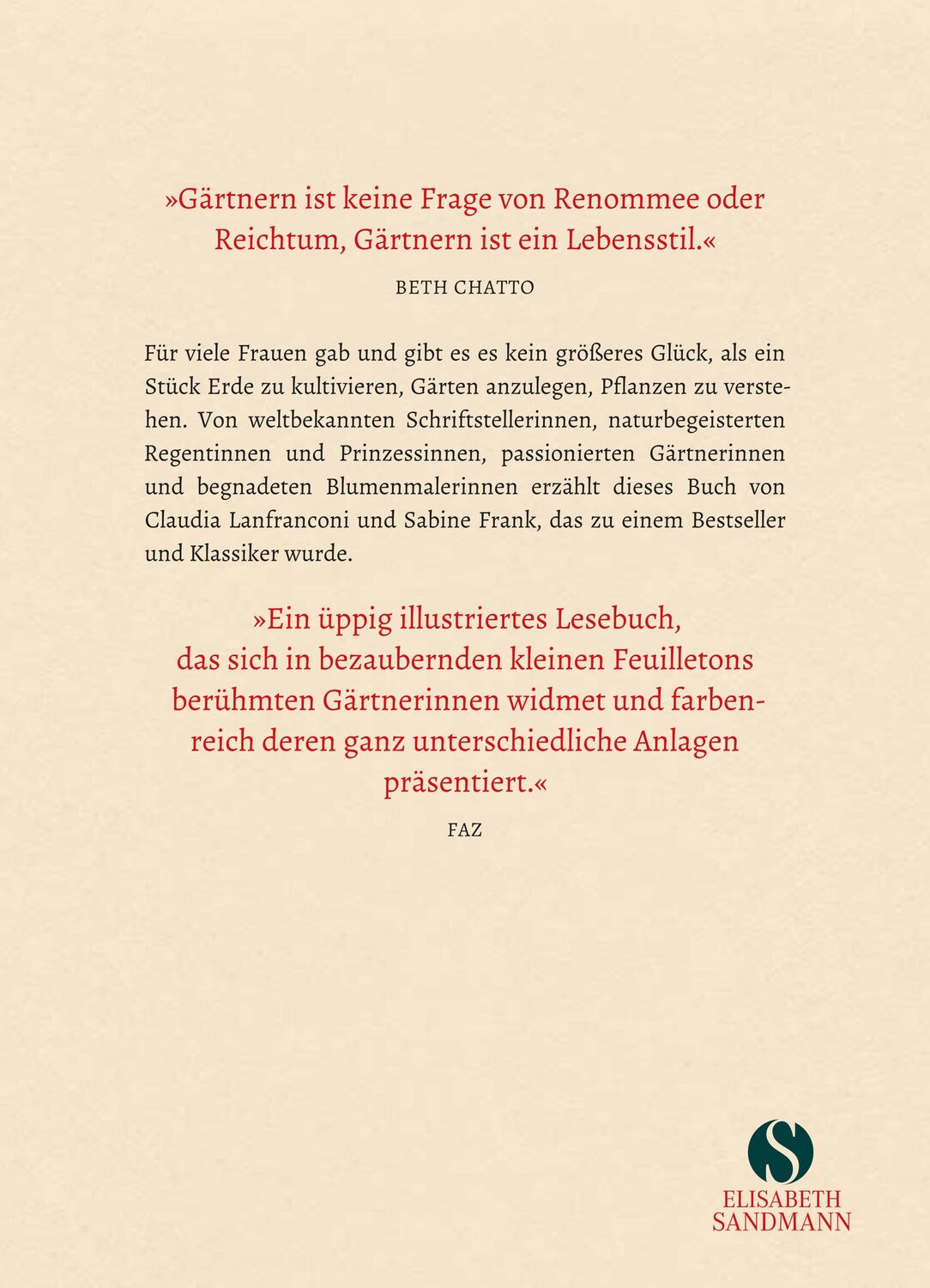 Rückseite: 9783949582288 | Gärtnern ist ein Lebensstil | Claudia Lanfranconi (u. a.) | Buch