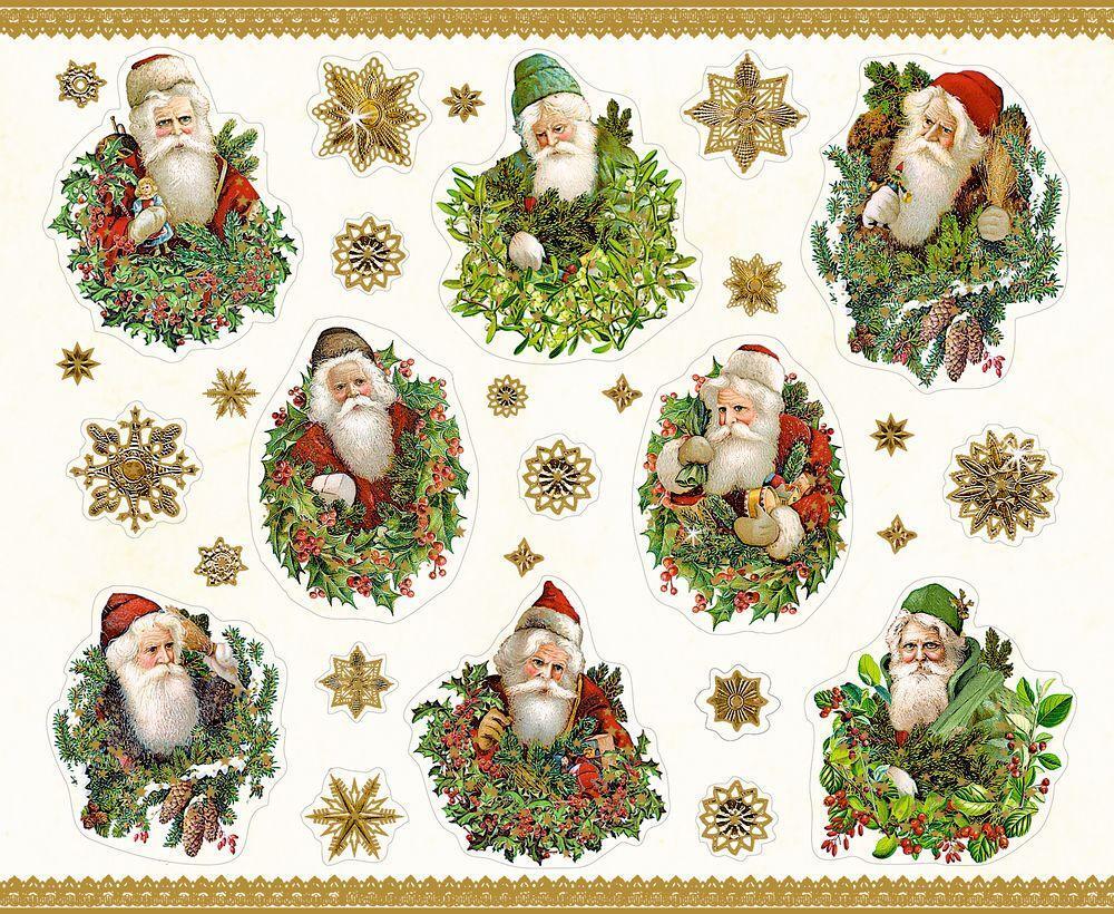 Bild: 4050003944173 | Stickerbuch - Nostalgische Weihnachtssticker | Aufkleber mit Goldfolie