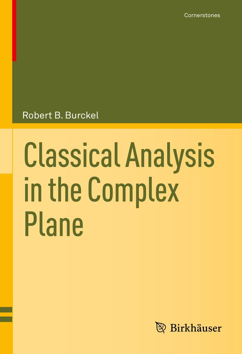 Cover: 9781071619636 | Classical Analysis in the Complex Plane | Robert B. Burckel | Buch