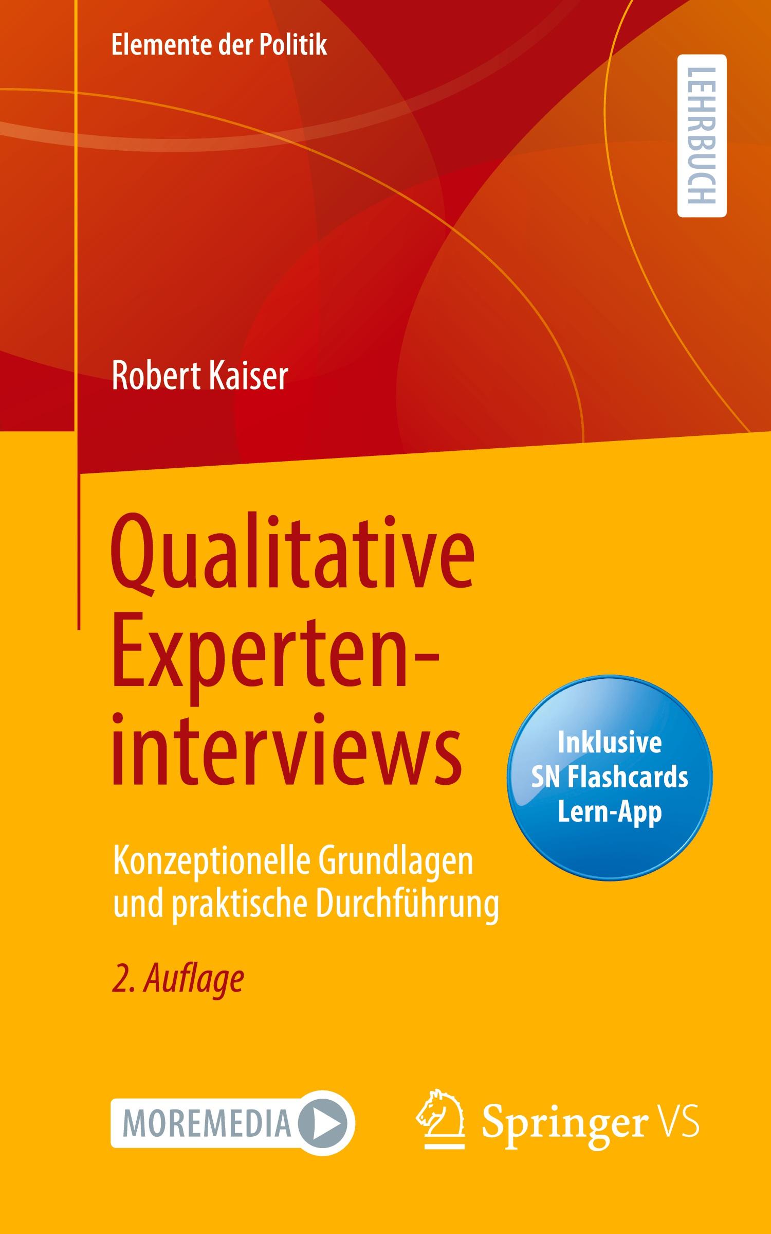 Cover: 9783658302542 | Qualitative Experteninterviews | Robert Kaiser | Bundle | Deutsch