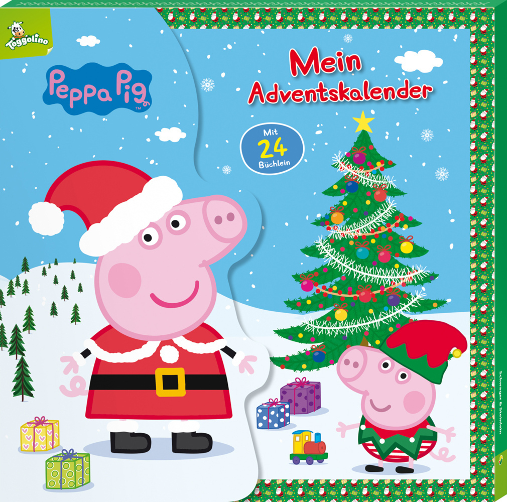 Cover: 9783849921934 | Peppa Pig Mein Adventskalender. 24 Pappe-Büchlein mit Aufhängern in...