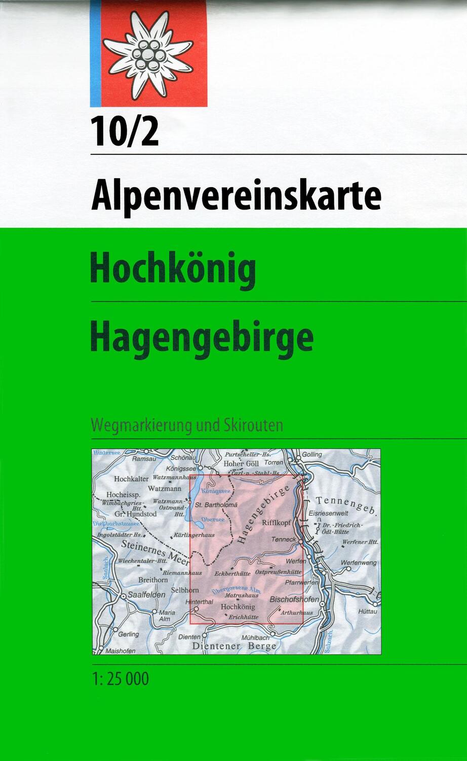 Cover: 9783928777100 | DAV Alpenvereinskarte 10/2 Hochkönig - Hagengebirge Weg und...