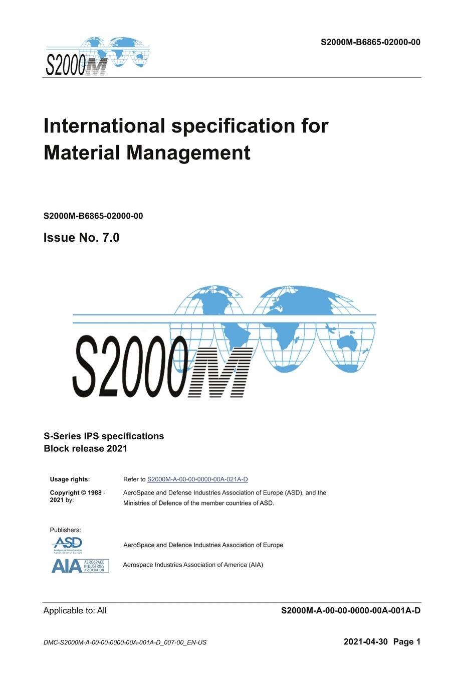 Cover: 9788419125293 | S2000M, International specification for Material Management, Issue 7.0