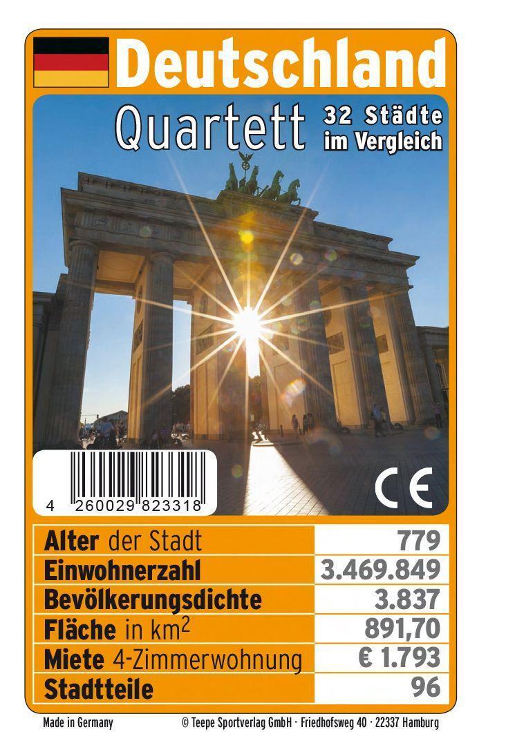 Cover: 4260029823318 | Deutschland Quartett | 30 Minuten, 2-6 Spieler | Spiel | Deutsch