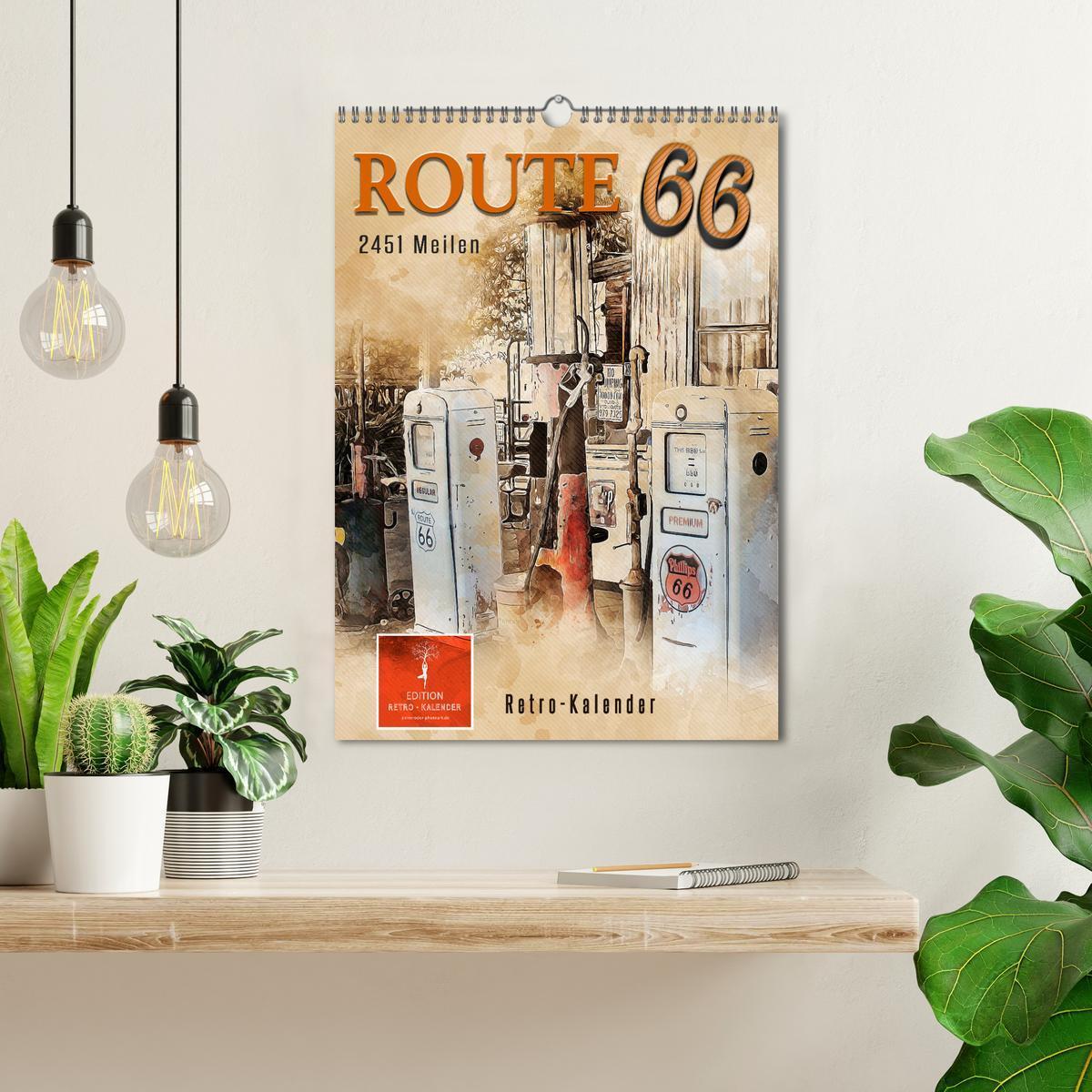 Bild: 9783435930654 | Route 66 - 2451 Meilen (Wandkalender 2025 DIN A3 hoch), CALVENDO...