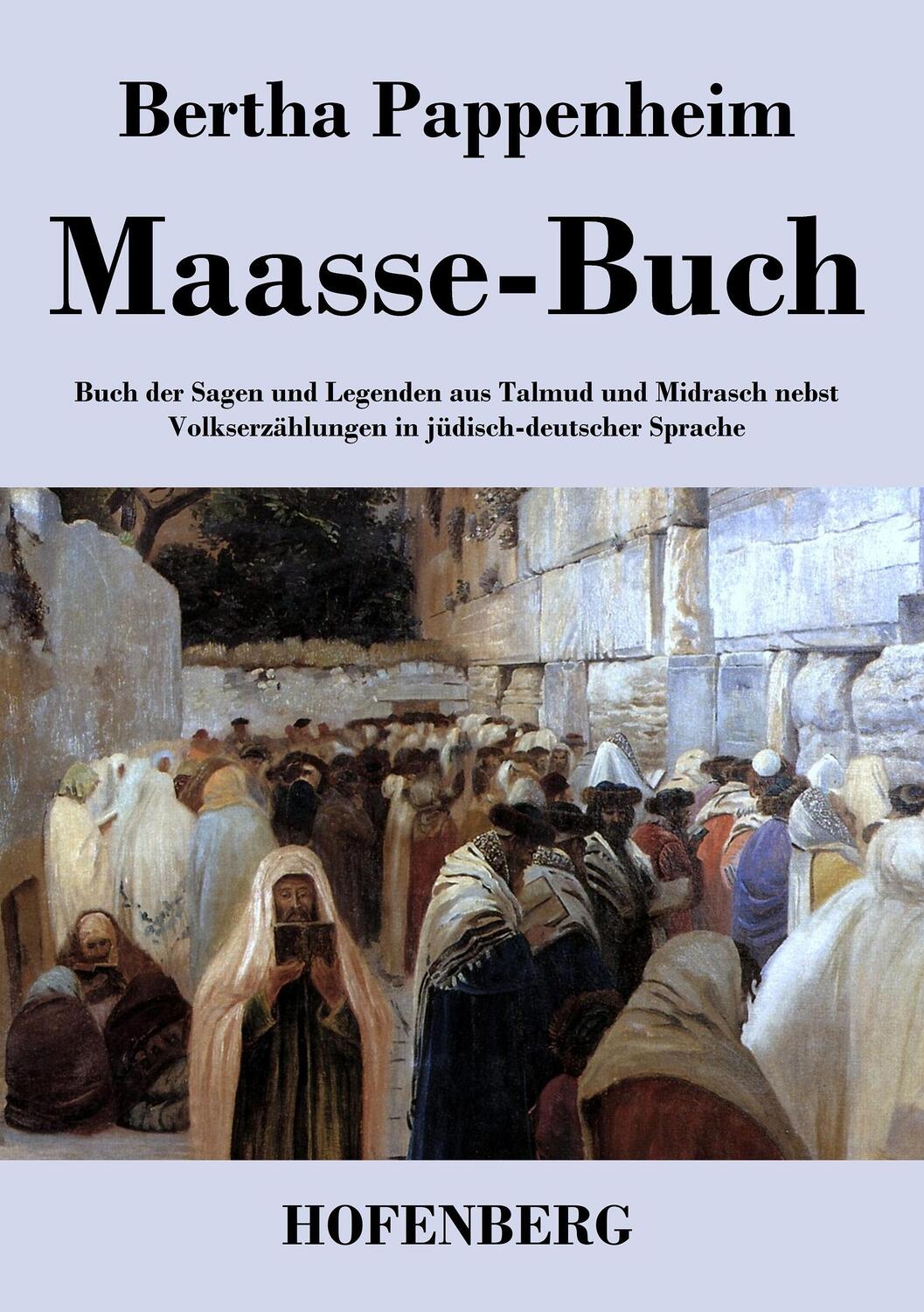 Cover: 9783843040730 | Maasse-Buch | Bertha Pappenheim | Taschenbuch | Paperback | 340 S.