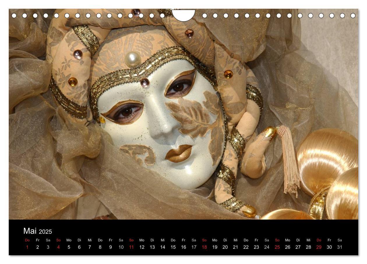 Bild: 9783435706921 | Maskenzauber in Venedig 2025 (Wandkalender 2025 DIN A4 quer),...