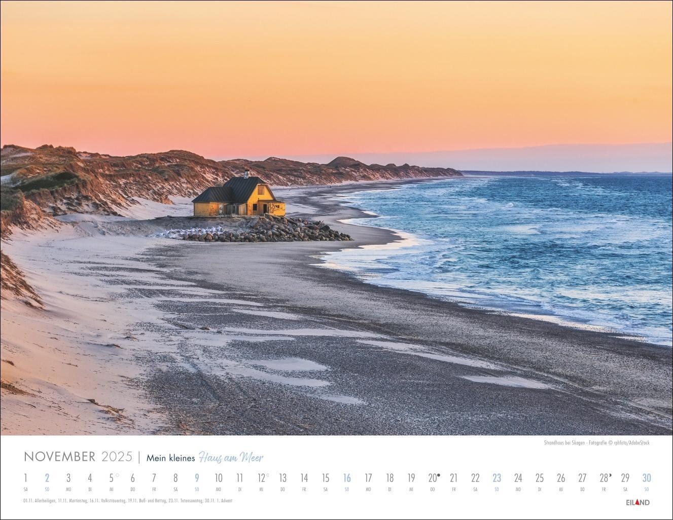 Bild: 9783964023599 | Mein kleines Haus am Meer Kalender 2025 | Kalender | Spiralbindung