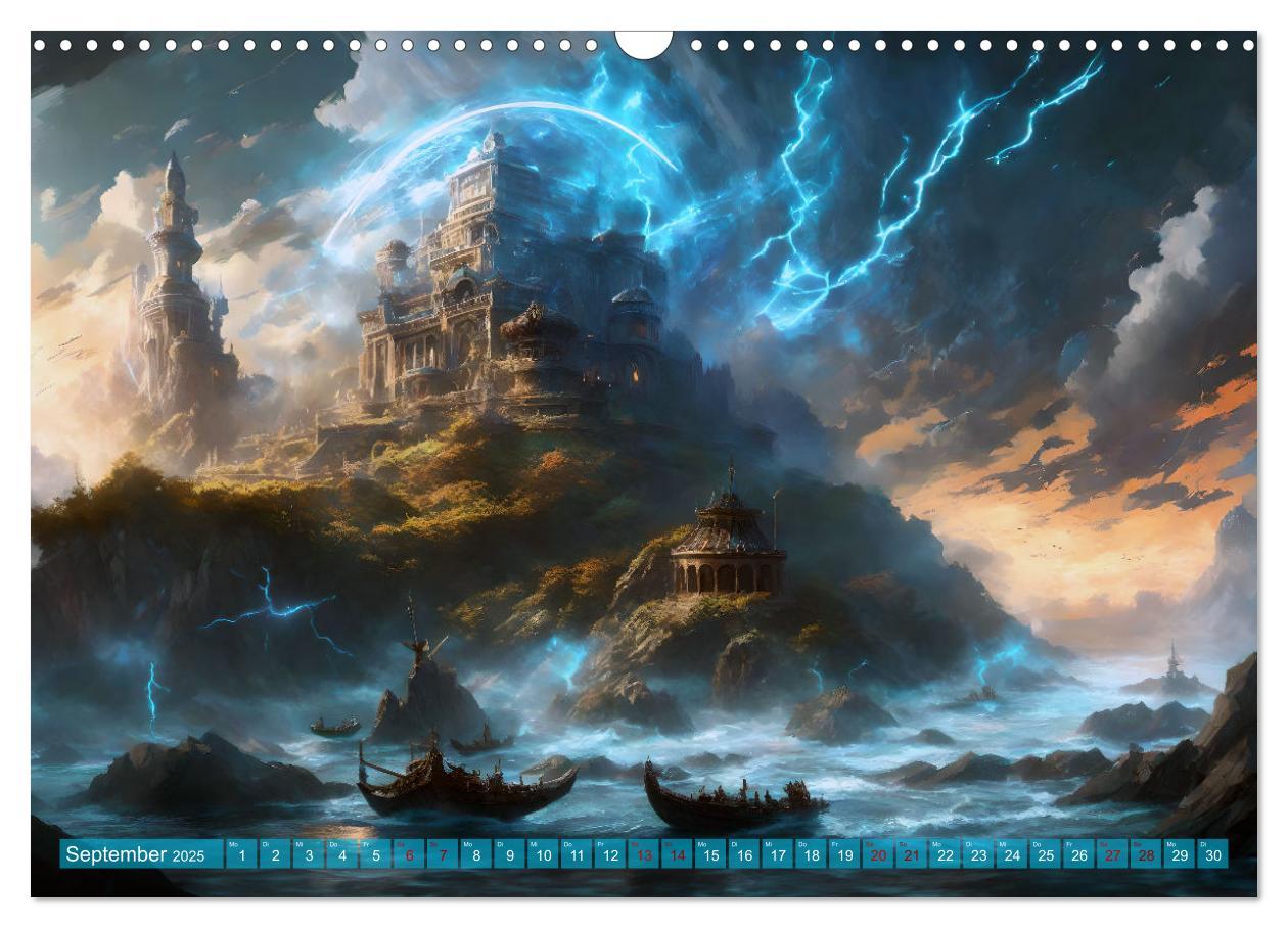 Bild: 9783457036341 | Visionen aus Atlantis (Wandkalender 2025 DIN A3 quer), CALVENDO...