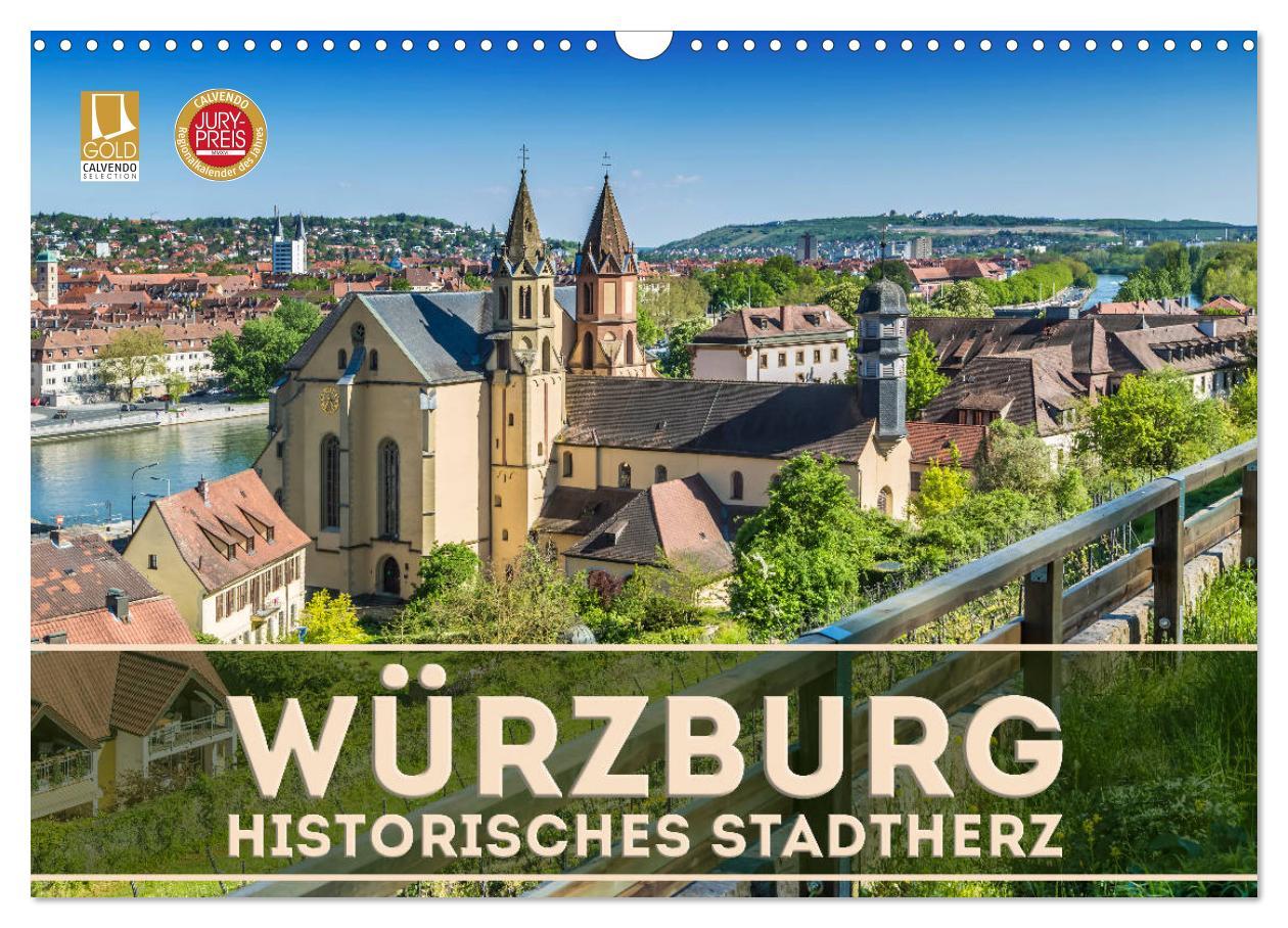 Cover: 9783435448227 | WÜRZBURG Historisches Stadtherz (Wandkalender 2025 DIN A3 quer),...