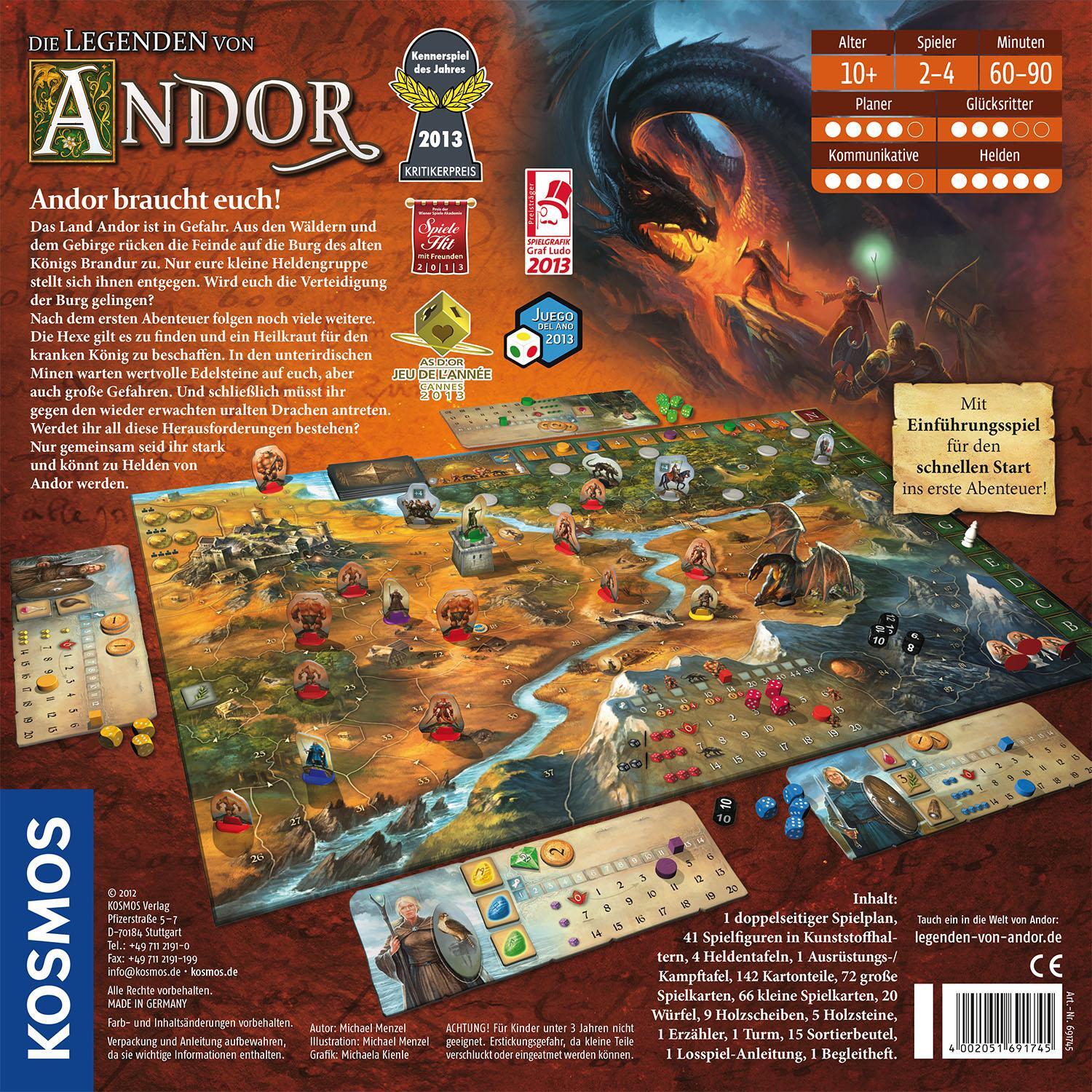 Bild: 4002051691745 | Die Legenden von Andor | Michael Menzel | Spiel | Brettspiel | 691745