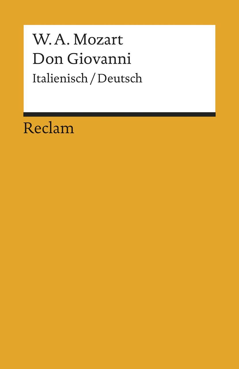 Cover: 9783150074817 | Don Giovanni | Wolfgang Amadeus Mozart | Taschenbuch | 187 S. | 2001
