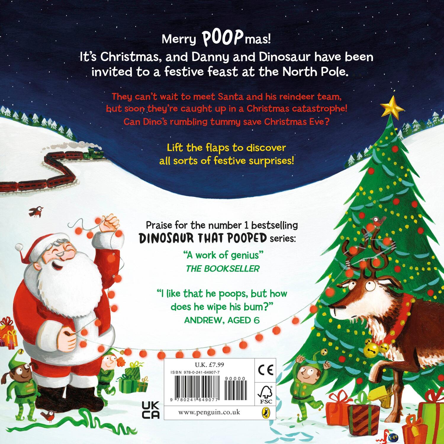 Rückseite: 9780241649077 | The Dinosaur that Pooped a Reindeer! | Tom Fletcher (u. a.) | Buch
