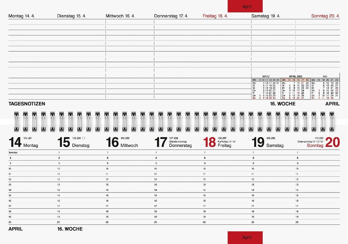 Bild: 4003273785960 | Querterminbuch Modell septant (2025) | Kalender | Deutsch | 2025