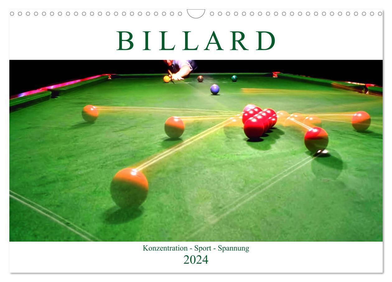 Cover: 9783675569065 | Billard. Konzentration - Sport - Spannung (Wandkalender 2024 DIN A3...