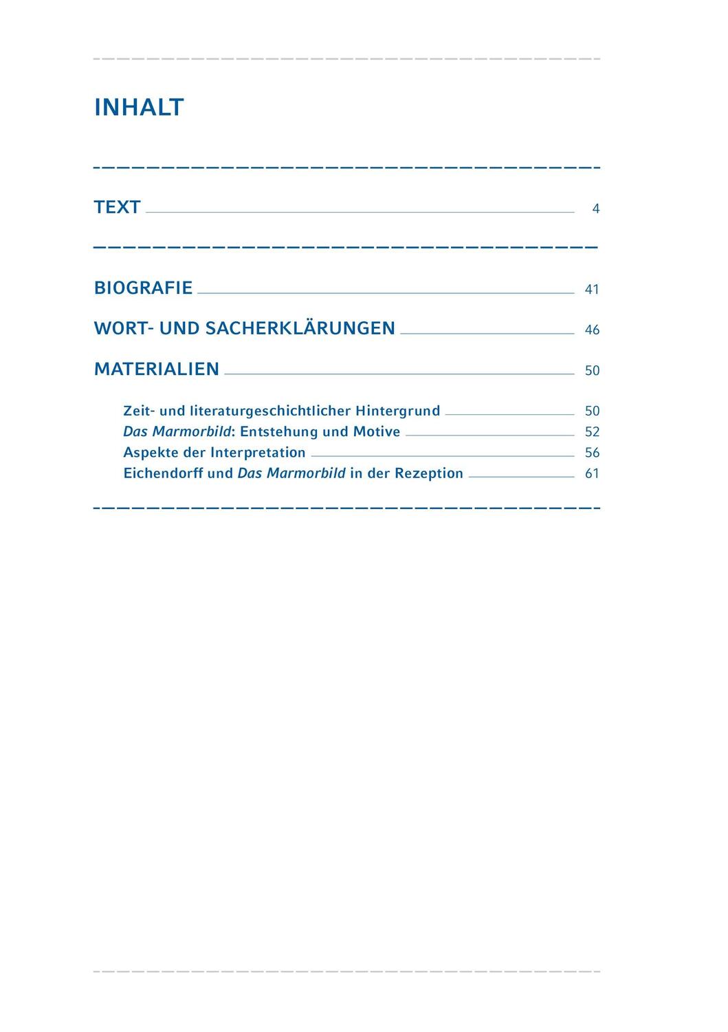 Bild: 9783804425804 | Das Marmorbild | Hamburger Lesehefte Plus Königs Materialien | Buch