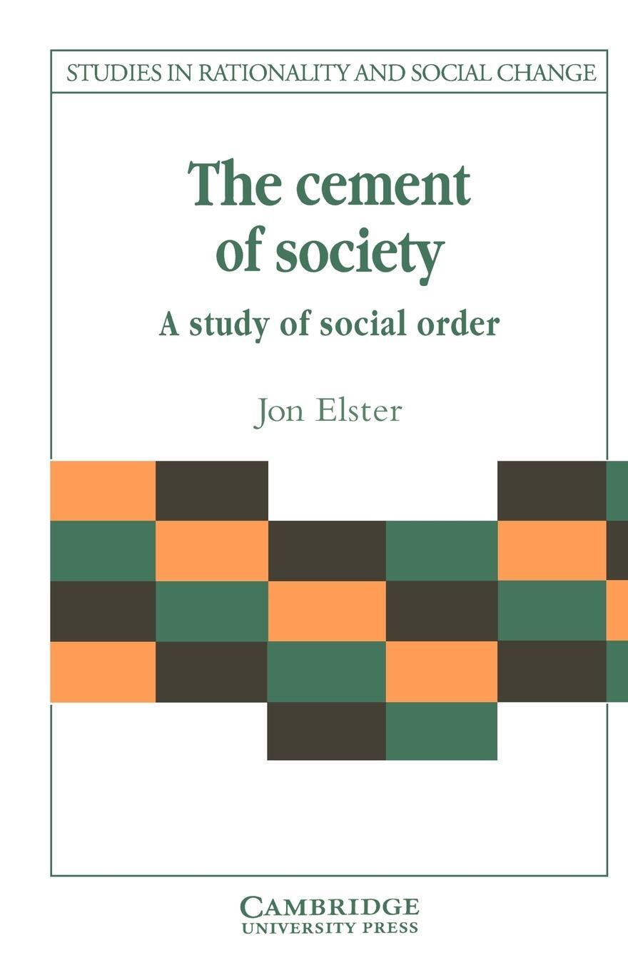 Cover: 9780521376075 | The Cement of Society | A Survey of Social Order | Jon Elster | Buch