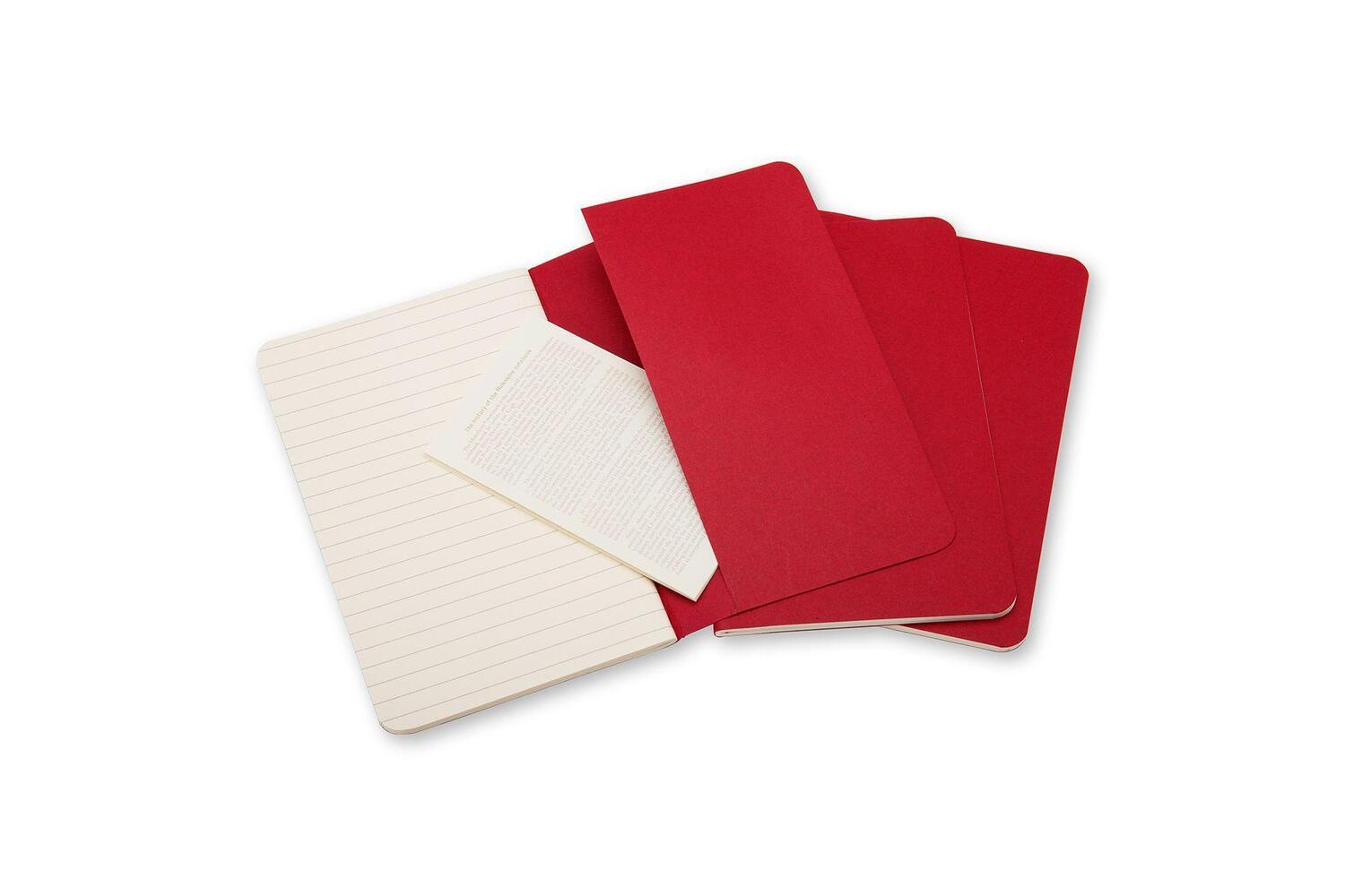 Cover: 9788862930956 | Moleskine Cahier Pocket Ruled Red Cover P. 3er Pack | Taschenbuch