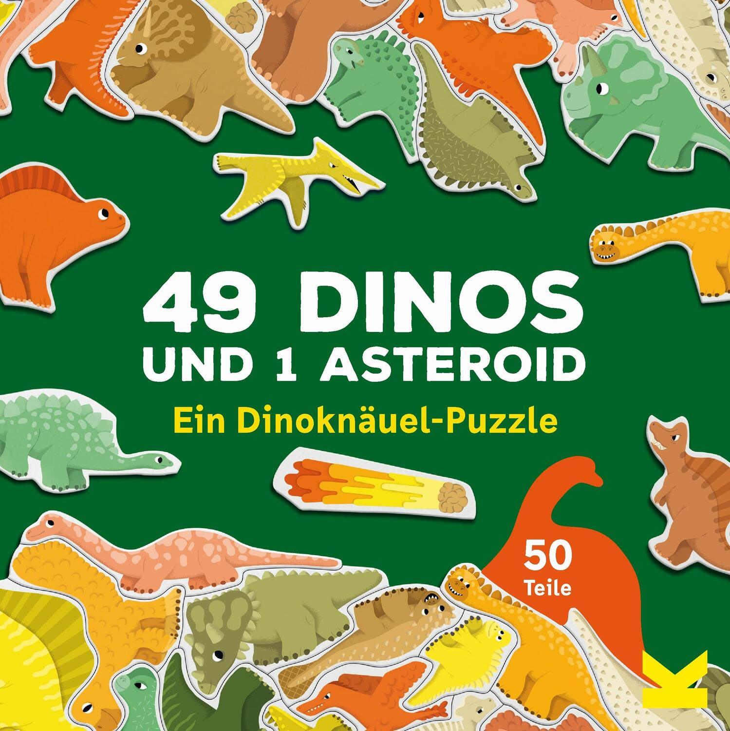 Cover: 9783962442859 | 49 Dinos und 1 Asteroid | Ein Dinoknäuel-Puzzle | Caroline Selmes
