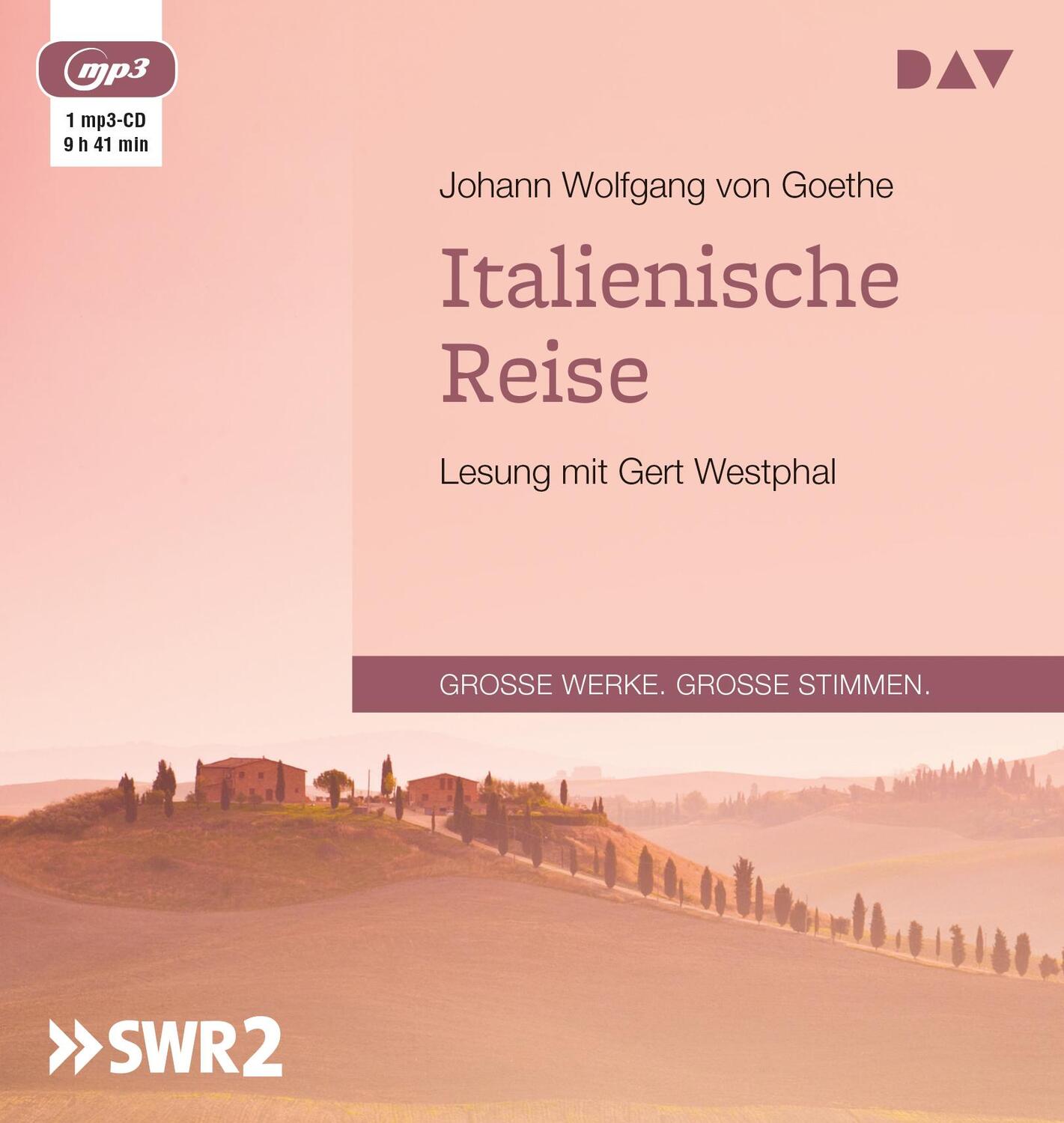 Cover: 9783742400277 | Italienische Reise | Lesung mit Gert Westphal | Goethe | MP3 | Deutsch