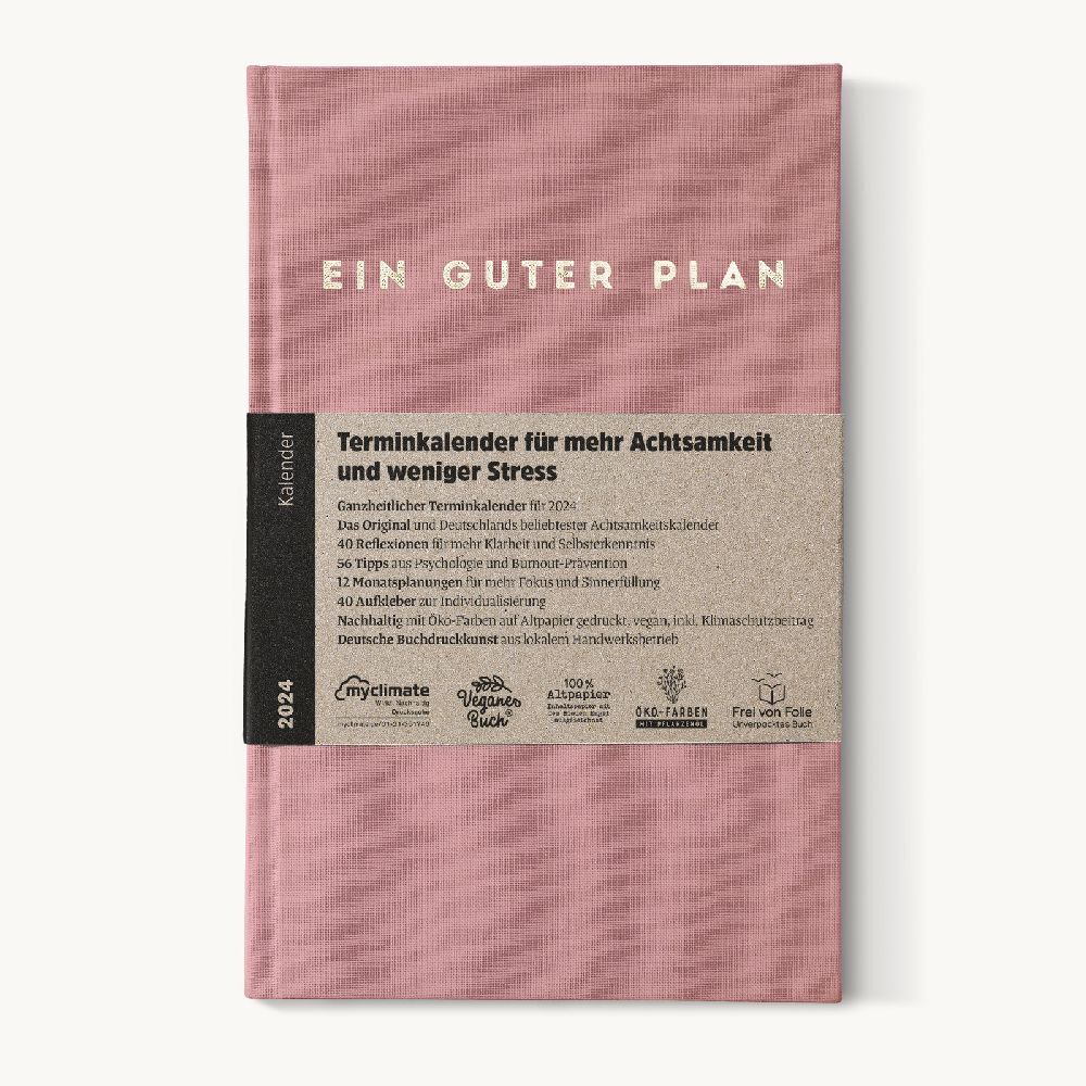 Cover: 4260653842273 | Ein guter Plan 2024, Altrosa | Jan Lenarz | Kalender | Leinen | 264 S.