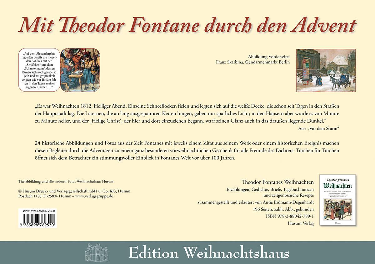 Rückseite: 9783898769570 | Mit Theodor Fontane durch den Advent | Kalender | Deutsch