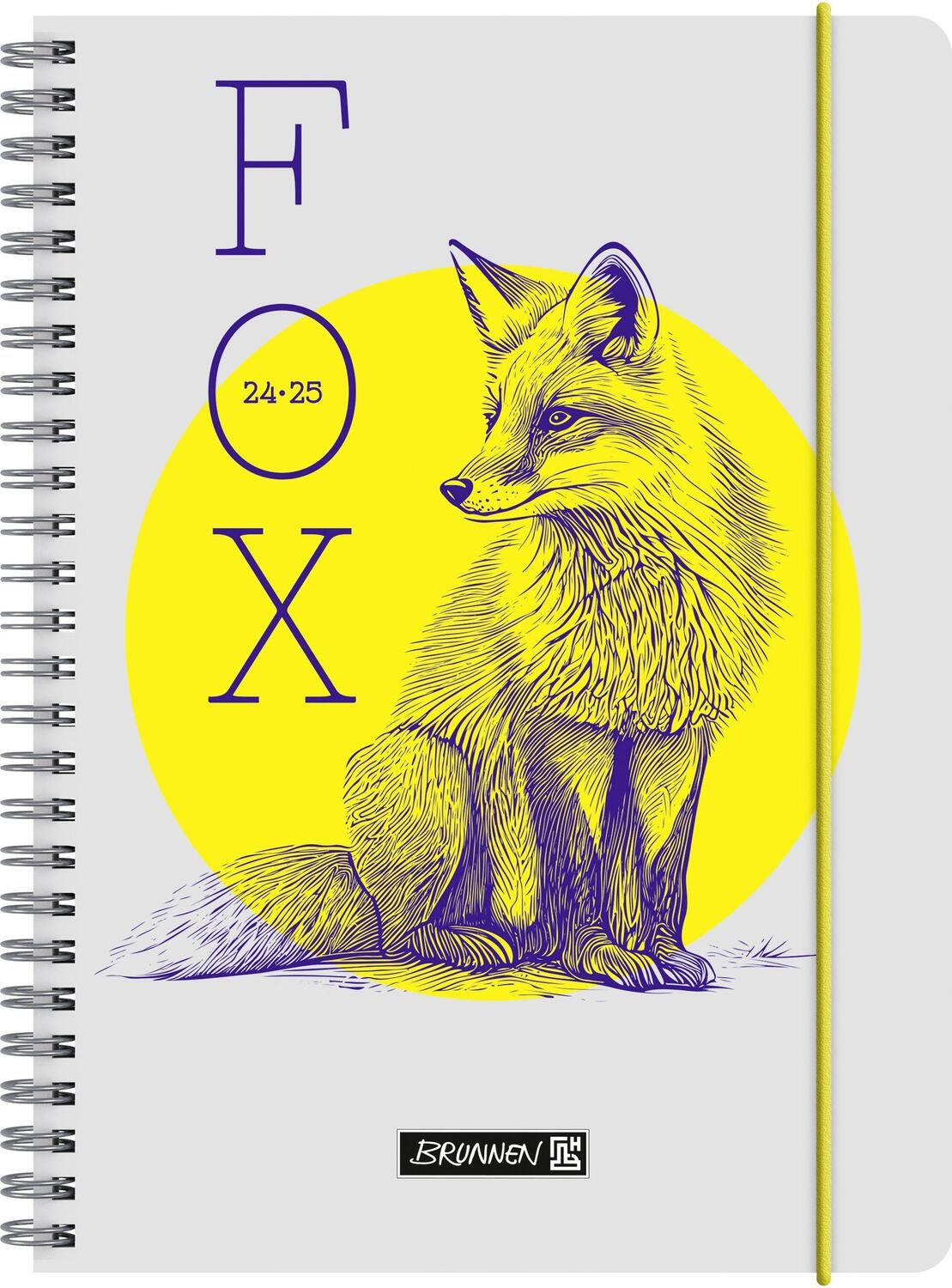 Cover: 4061947119930 | Schülerkalender 2024/2025 "Fox", 2 Seiten = 1 Woche, A5, 208 Seiten