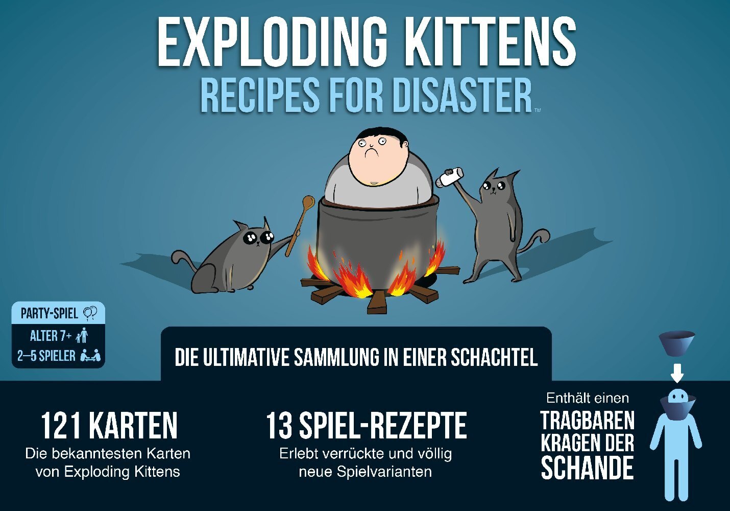 Cover: 810083042077 | Exploding Kittens Recipes for Disaster | Elan Lee (u. a.) | Spiel