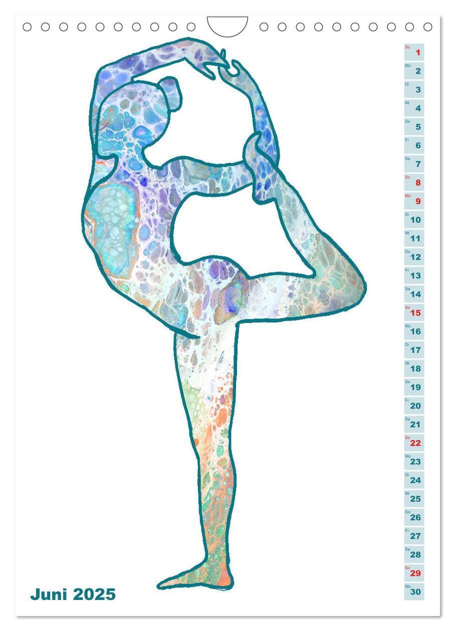 Bild: 9783435939794 | Prächtiges Yoga Pouring - Yoga verschmilzt mit Kunst (Wandkalender...