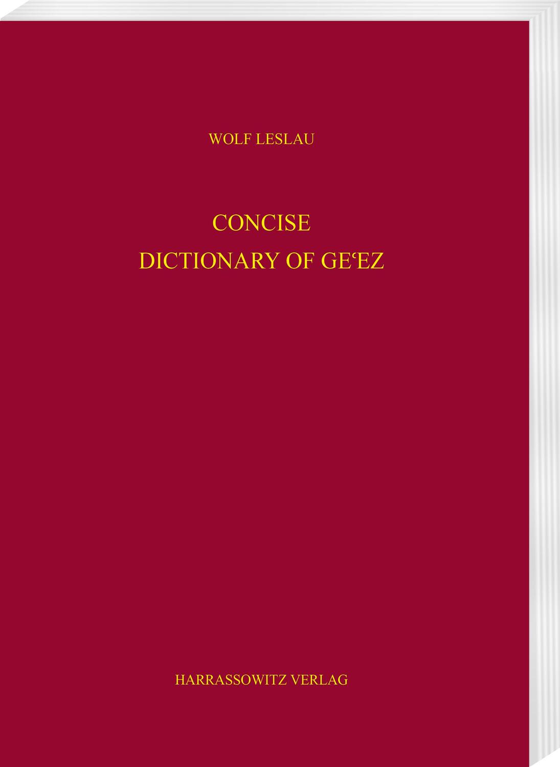 Cover: 9783447062831 | Concise Dictionary of Ge¿ez | Wolf Leslau | Taschenbuch | Deutsch