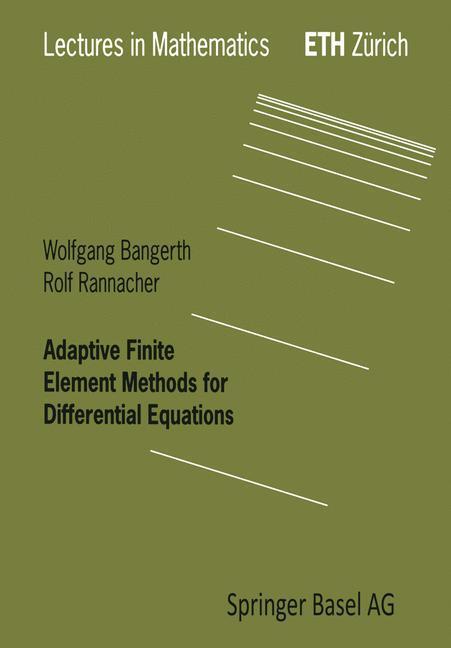 Cover: 9783764370091 | Adaptive Finite Element Methods for Differential Equations | Buch